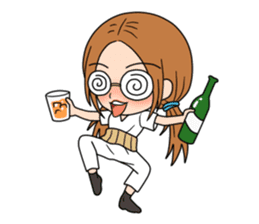 StampGirl "Don't drink too much" English sticker #2381045