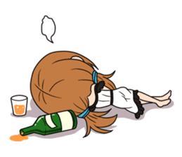 StampGirl "Don't drink too much" English sticker #2381052