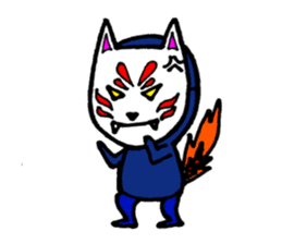 oinari kitsune kon sticker #2381806