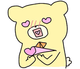 love you bear remonedo sticker #2382266