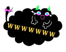 Balloon black cat? sticker #2382425