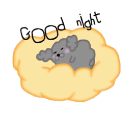 Fluffy poodle sticker #2382866