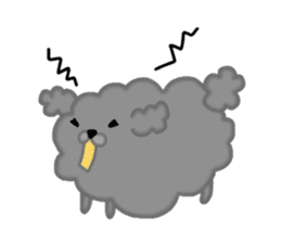Fluffy poodle sticker #2382889