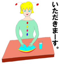 Space Girl Lonely chan sticker #2383993