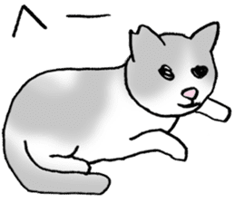 Sticker of a wild cat and a domestic cat sticker #2384249