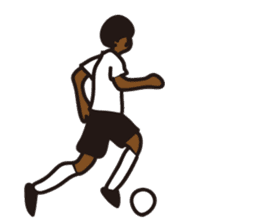 Afro footballer sticker #2384377