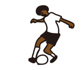 Afro footballer sticker #2384380