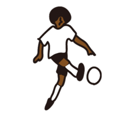 Afro footballer sticker #2384386