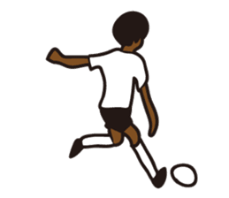 Afro footballer sticker #2384387