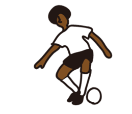 Afro footballer sticker #2384388