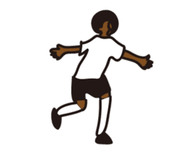 Afro footballer sticker #2384389