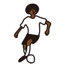 Afro footballer sticker #2384390