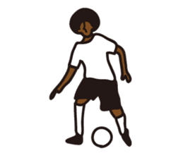 Afro footballer sticker #2384391