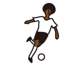 Afro footballer sticker #2384393