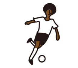Afro footballer sticker #2384393