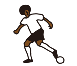 Afro footballer sticker #2384394