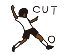 Afro footballer sticker #2384395