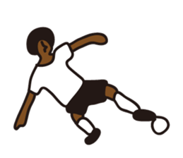 Afro footballer sticker #2384396