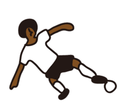 Afro footballer sticker #2384396