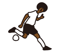 Afro footballer sticker #2384397
