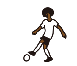 Afro footballer sticker #2384398