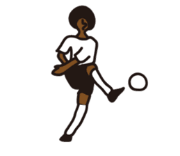 Afro footballer sticker #2384399