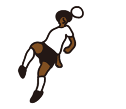 Afro footballer sticker #2384400