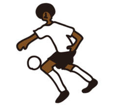 Afro footballer sticker #2384401