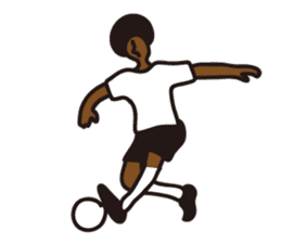 Afro footballer sticker #2384402