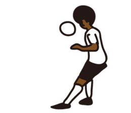 Afro footballer sticker #2384403