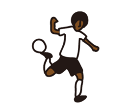 Afro footballer sticker #2384405