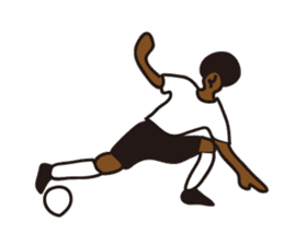 Afro footballer sticker #2384406