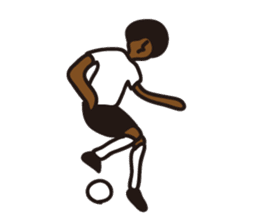 Afro footballer sticker #2384408