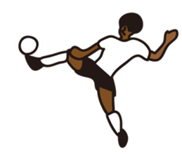 Afro footballer sticker #2384409
