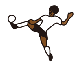 Afro footballer sticker #2384409
