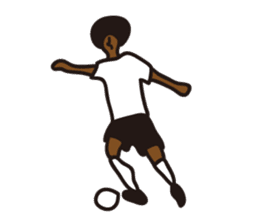 Afro footballer sticker #2384410