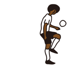Afro footballer sticker #2384412
