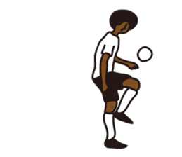 Afro footballer sticker #2384412