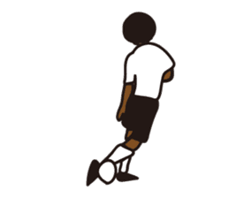 Afro footballer sticker #2384413