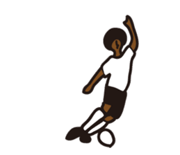 Afro footballer sticker #2384414