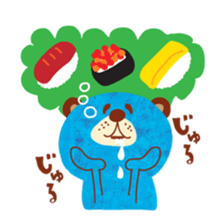 Boy and Blue bear sticker #2385032