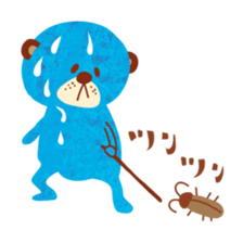 Boy and Blue bear sticker #2385035