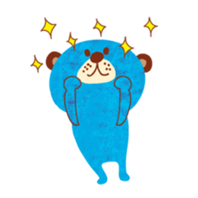 Boy and Blue bear sticker #2385052