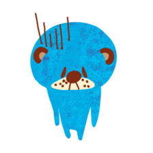 Boy and Blue bear sticker #2385053