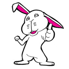 The rabbit which is not so lovely sticker #2385367