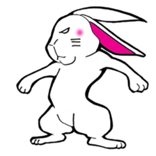 The rabbit which is not so lovely sticker #2385372