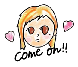 Come on!Lady face Sticker sticker #2387321