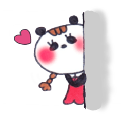 Peach color girl sticker #2387501