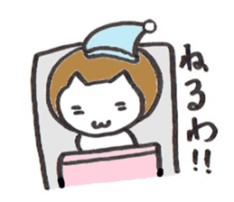 Afro hair cat sticker #2388427