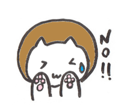 Afro hair cat sticker #2388440